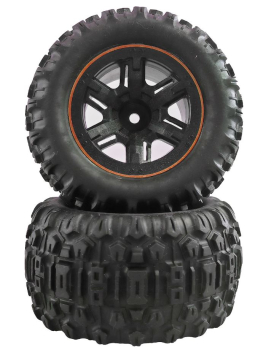 012-16300D Reifen/F. AM-Hyper/1:16 Truggy Orange 2St.